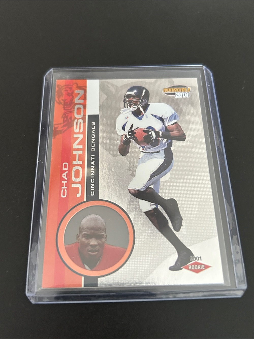 Chad Johnson 2001 Invincible Rookie Football Card